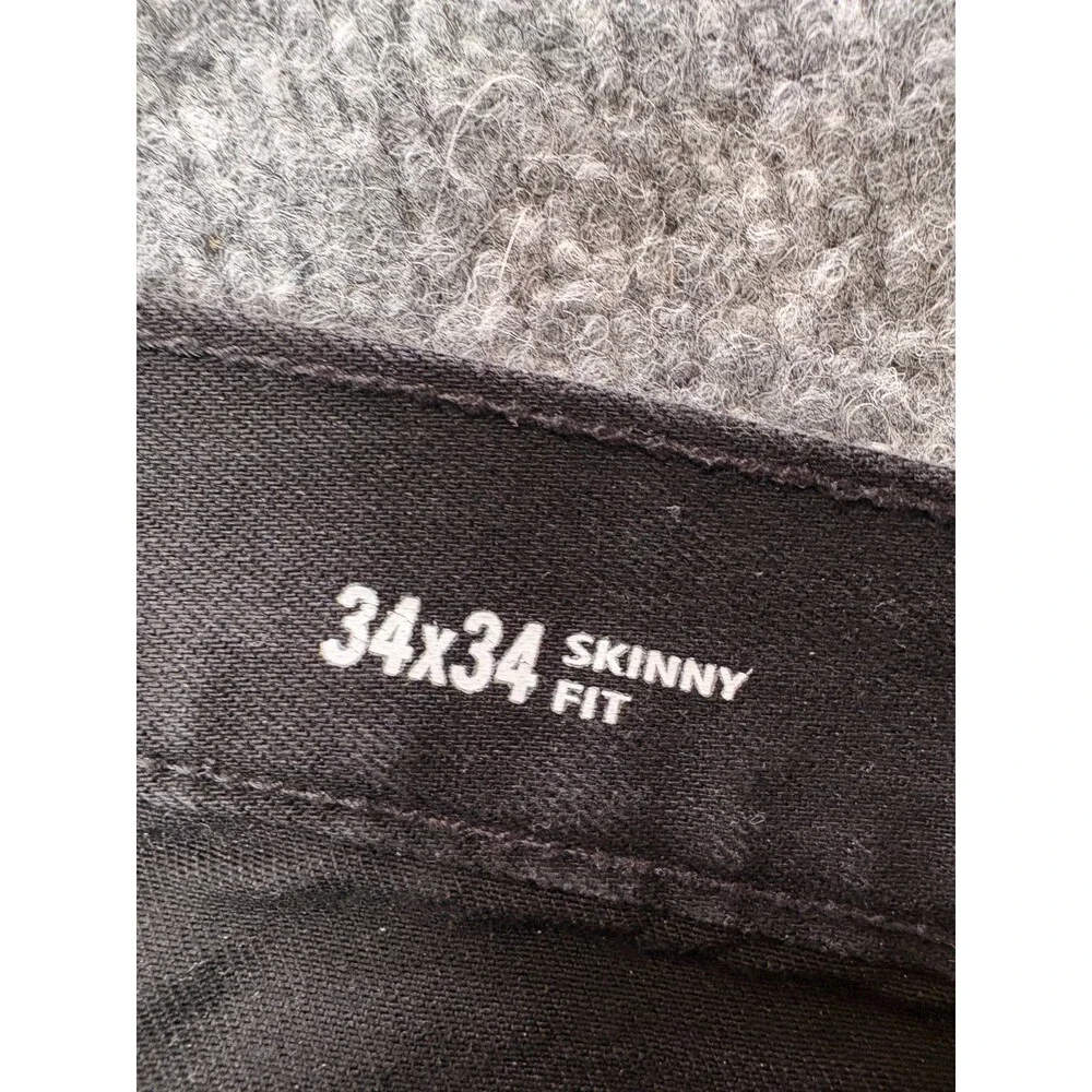 Banana Republic Travel Skinny Fit Jeans Mens Size 34x34 Black Denim Pants